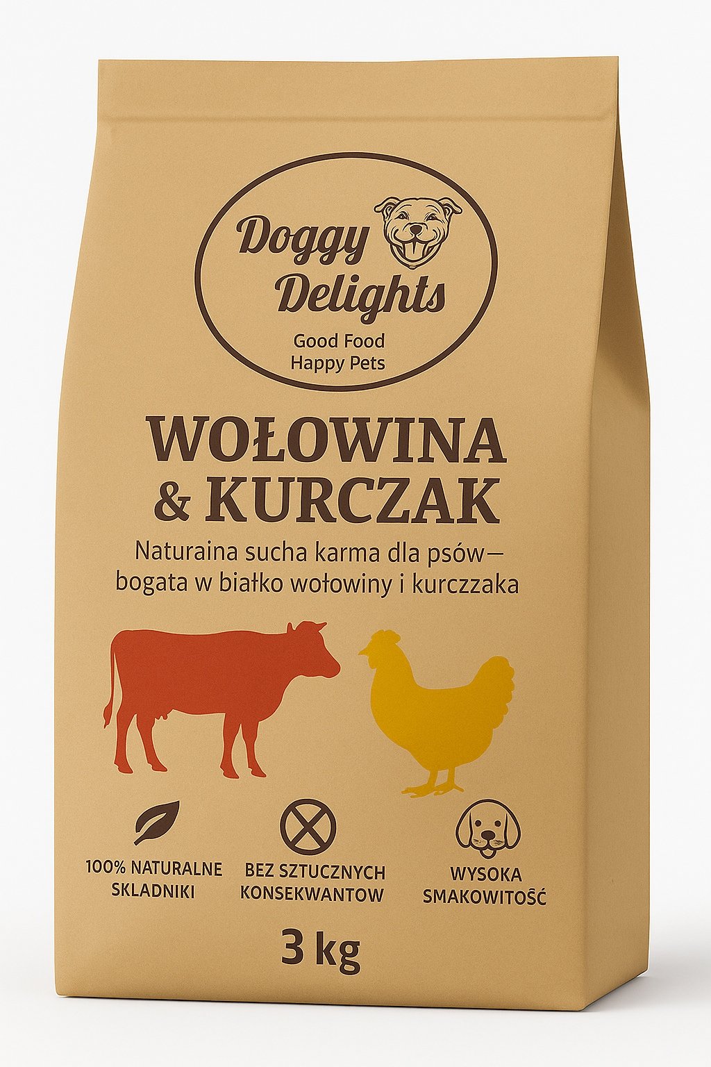 Sucha karma wołowina i kurczak