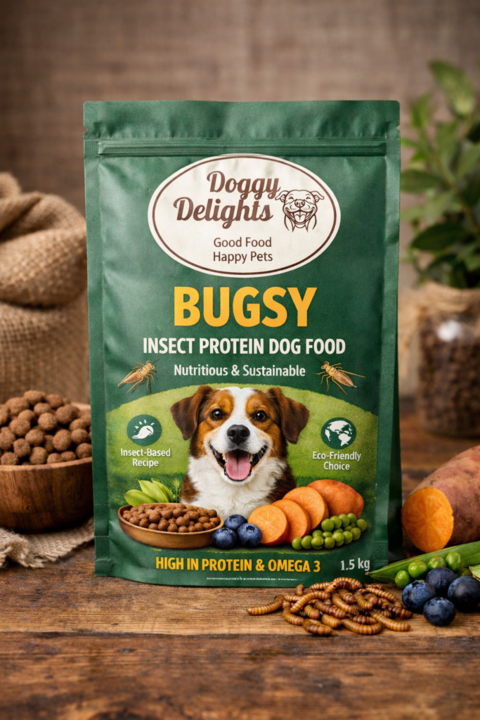 nowy przysmak dla psów na bazie owadów od Doggy Delights