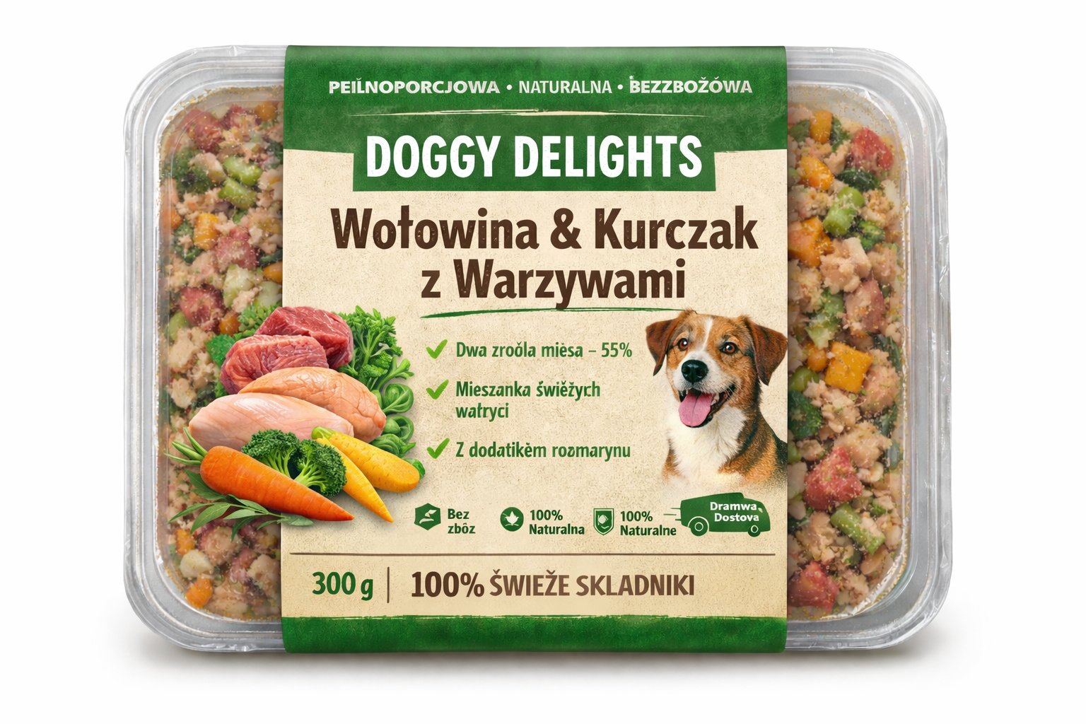 DOGGY DELIGHTS – Wołowina & Kurczak z Warzywami