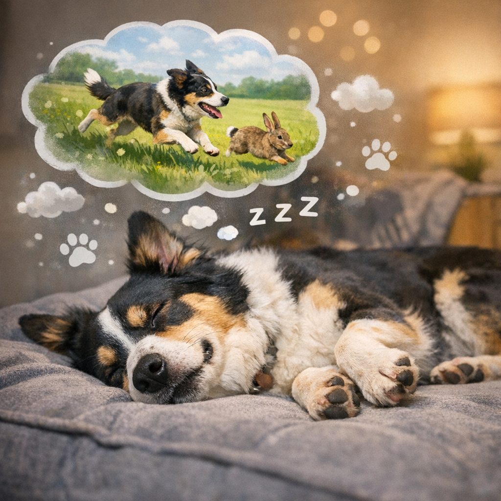 Czy psy śnią? Co zachowanie psa podczas snu mówi o jego samopoczuciu