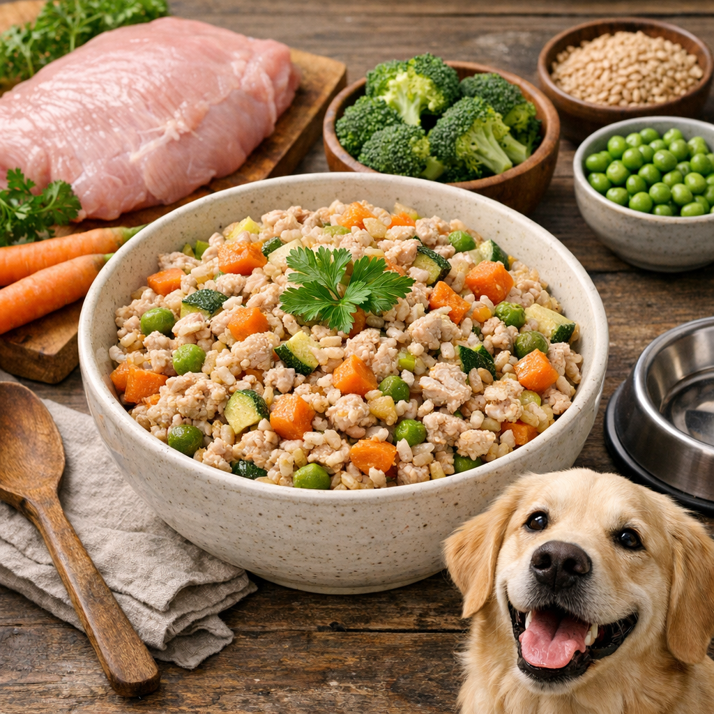 Najlepsze domowe jedzenie dla psa z indykiem i warzywami