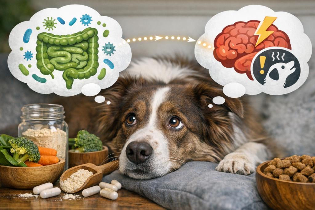 Oś jelita–mózg: prebiotyki a lęk u psa